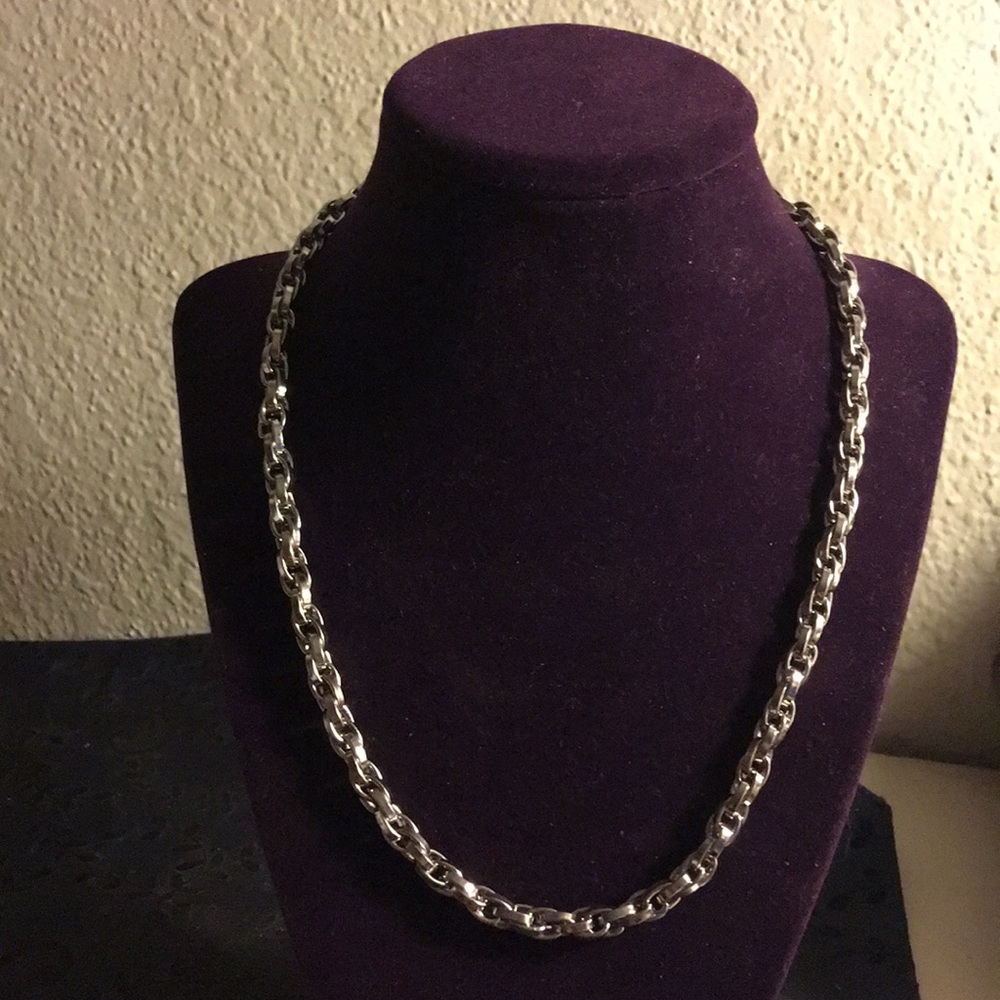 Men's Necklace Interlocking Stainless Steel Chain 19"  7mm